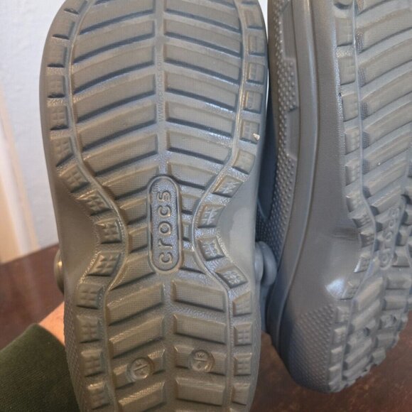Croc Dual Comfort Gray Slip-On Clogs Fur Lined Men's-4 Women's-6 - Picture 15 of 15
